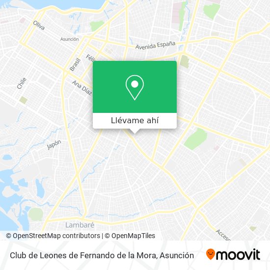 Mapa de Club de Leones de Fernando de la Mora