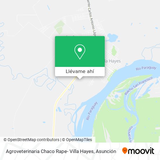 Mapa de Agroveterinaria Chaco Rape- Villa Hayes