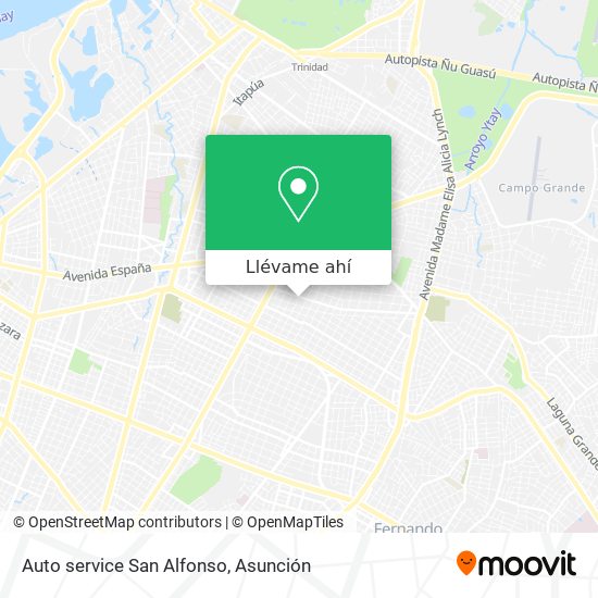 Mapa de Auto service San Alfonso