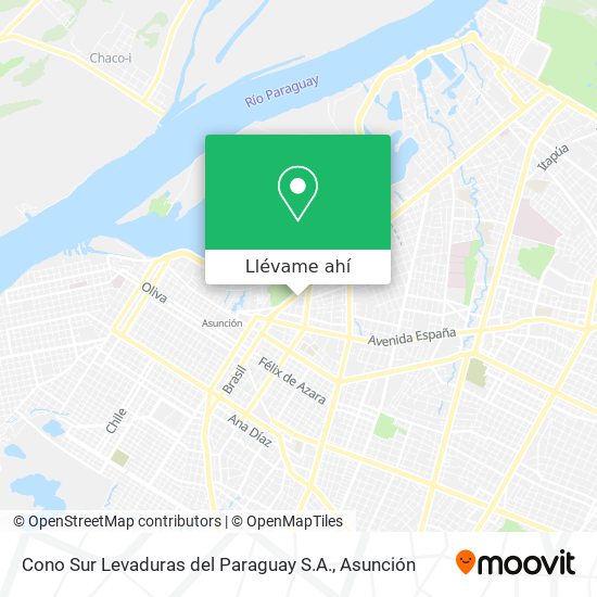Mapa de Cono Sur Levaduras del Paraguay S.A.