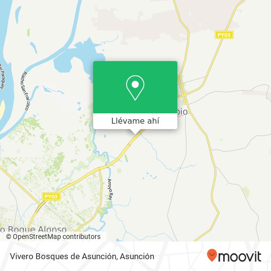 Mapa de Vivero Bosques de Asunción