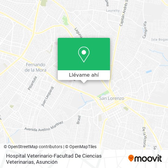 Mapa de Hospital Veterinario-Facultad De Ciencias Veterinarias