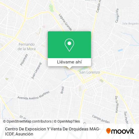Mapa de Centro De Exposicion Y Venta De Orquideas MAG-ICDF