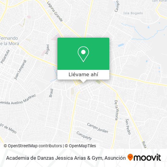 Mapa de Academia de Danzas Jessica Arias & Gym