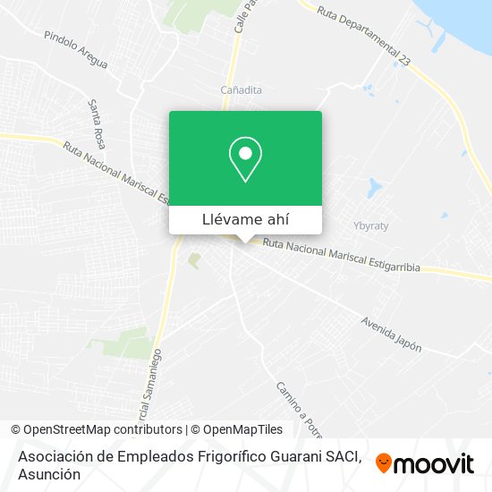 Mapa de Asociación de Empleados Frigorífico Guarani SACI