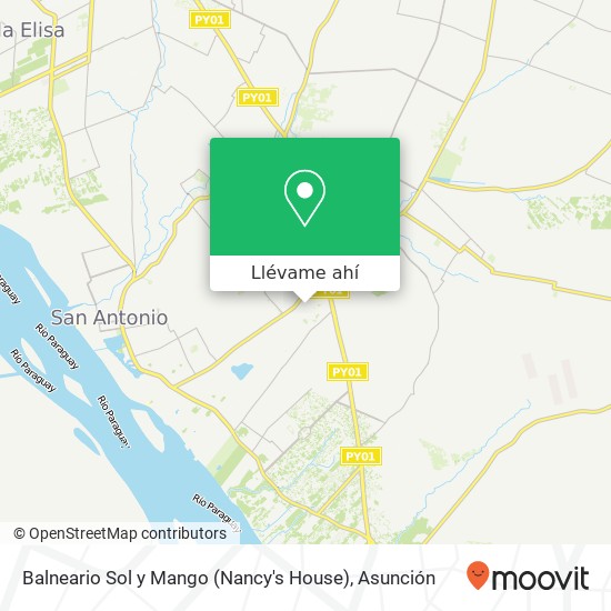 Mapa de Balneario Sol y Mango (Nancy's House)