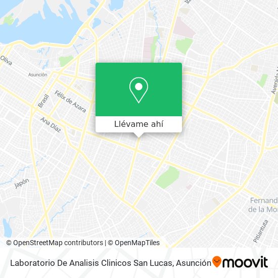 Mapa de Laboratorio De Analisis Clinicos San Lucas