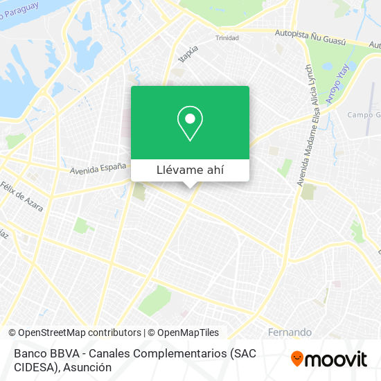 Mapa de Banco BBVA - Canales Complementarios (SAC CIDESA)