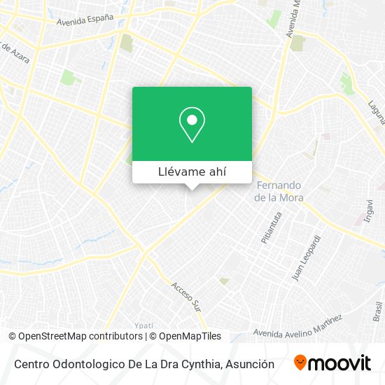 Mapa de Centro Odontologico De La Dra Cynthia