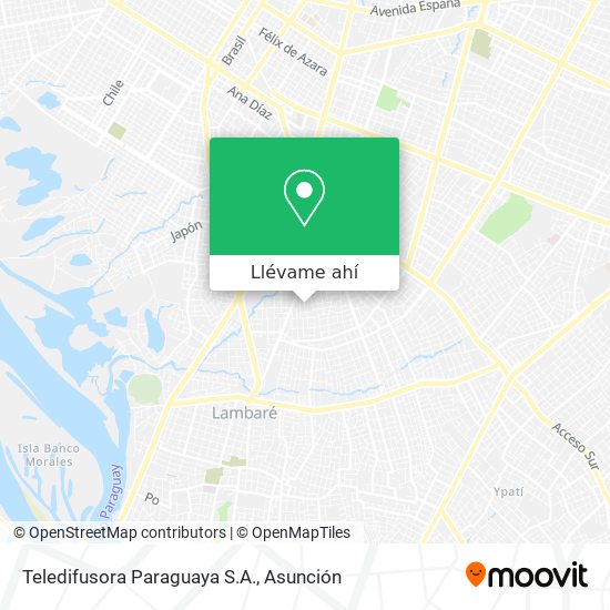 Mapa de Teledifusora Paraguaya S.A.