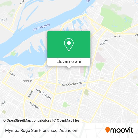 Mapa de Mymba Roga San Francisco