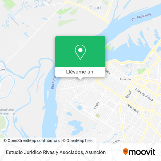 Mapa de Estudio Juridico Rivas y Asociados