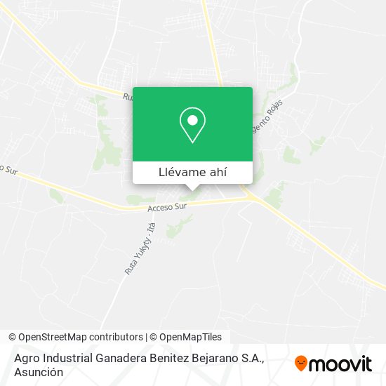 Mapa de Agro Industrial Ganadera Benitez Bejarano S.A.