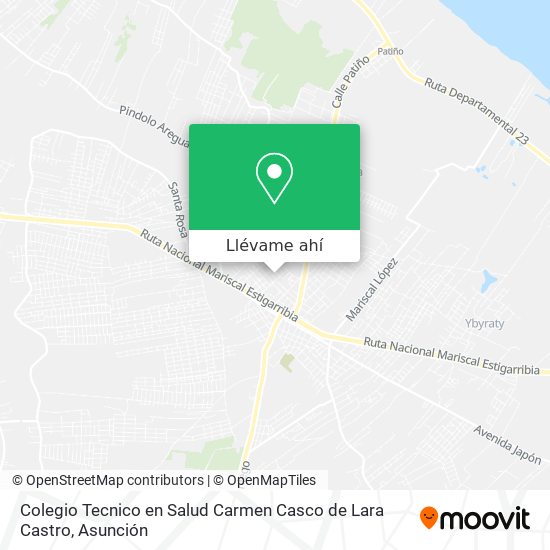 Mapa de Colegio Tecnico en Salud Carmen Casco de Lara Castro