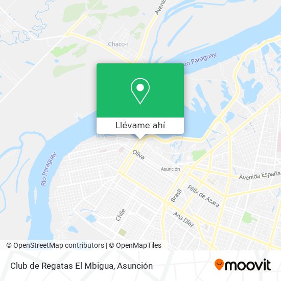 Mapa de Club de Regatas El Mbigua