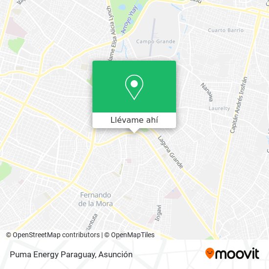 Mapa de Puma Energy Paraguay