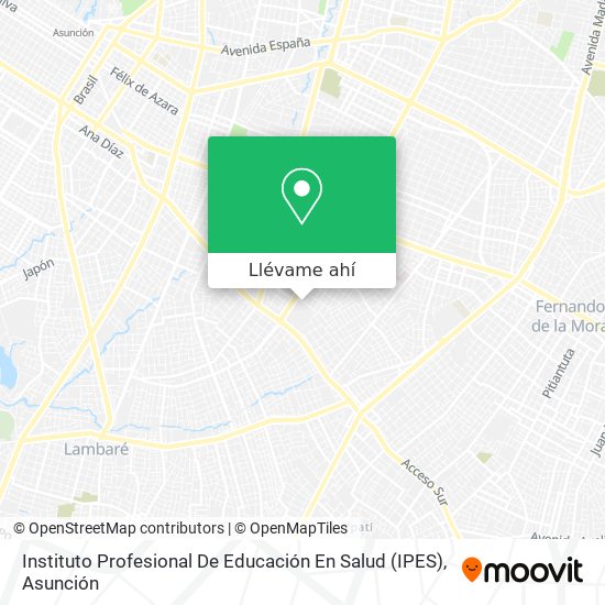 Mapa de Instituto Profesional De Educación En Salud (IPES)