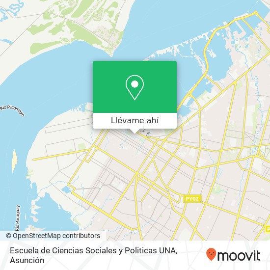 Mapa de Escuela de Ciencias Sociales y Politicas UNA