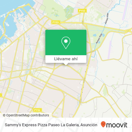 Mapa de Sammy's Express Pizza Paseo La Galeria