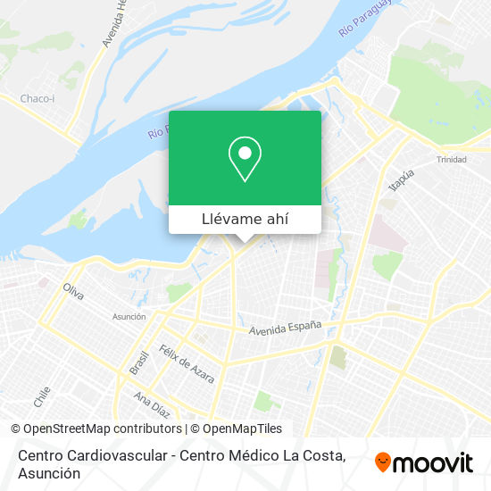 Mapa de Centro Cardiovascular - Centro Médico La Costa