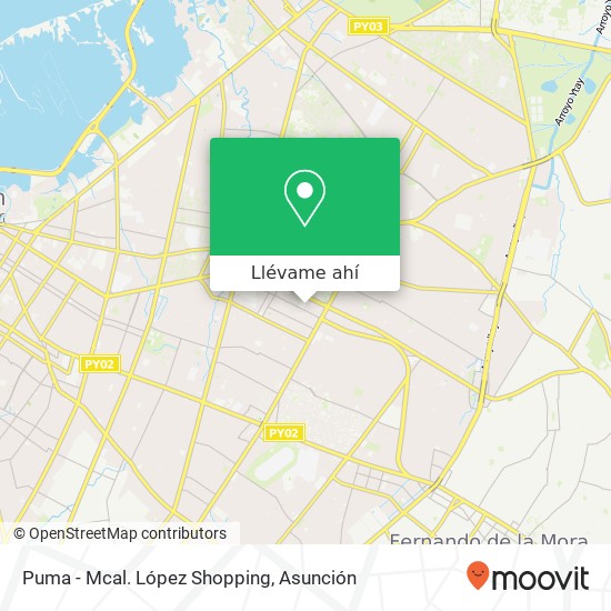 Mapa de Puma - Mcal. López Shopping