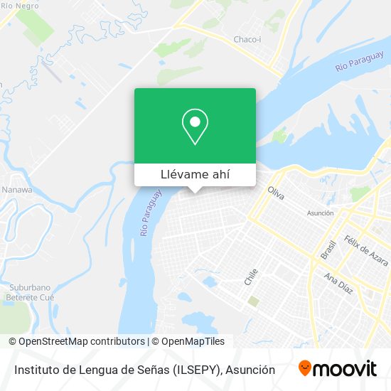Mapa de Instituto de Lengua de Señas (ILSEPY)