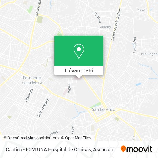 Mapa de Cantina - FCM UNA Hospital de Clinicas
