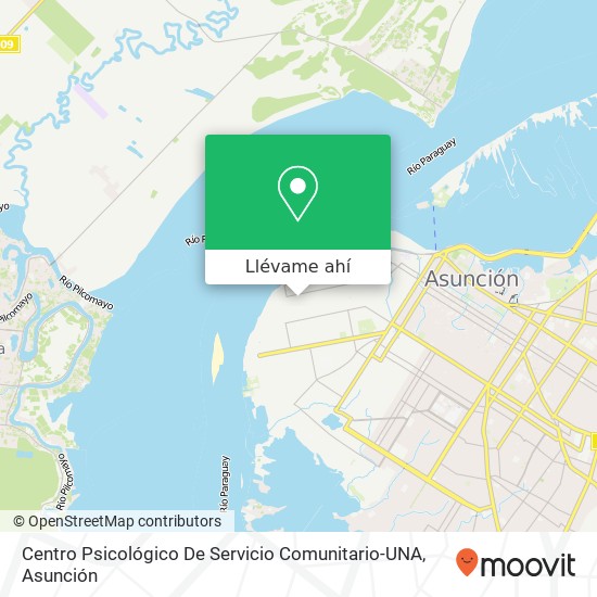 Mapa de Centro Psicológico De Servicio Comunitario-UNA