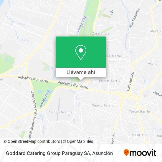 Mapa de Goddard Catering Group Paraguay SA