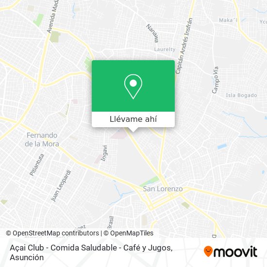 Mapa de Açai Club - Comida Saludable - Café y Jugos