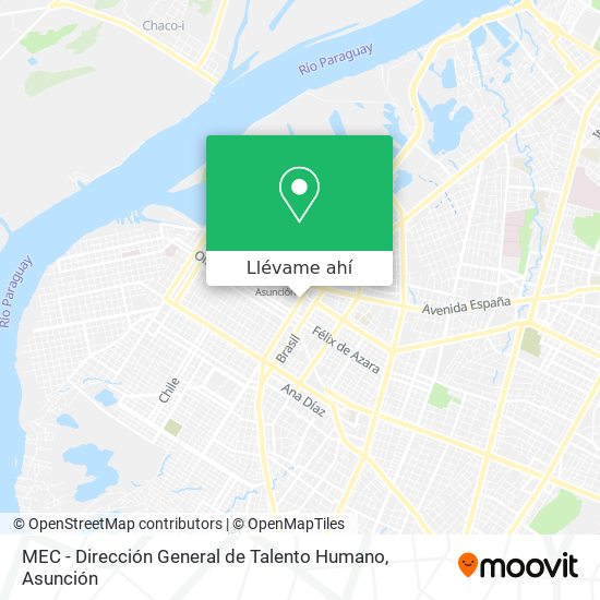 Mapa de MEC - Dirección General de Talento Humano