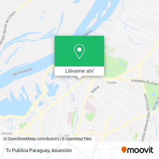 Mapa de Tv Publica Paraguay