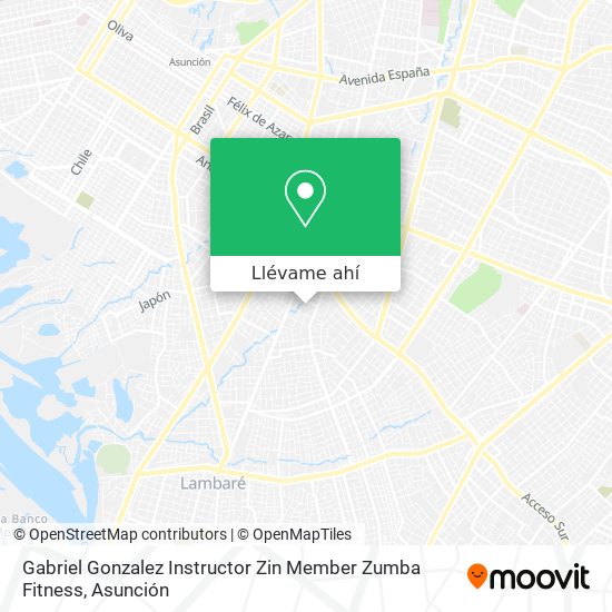 Mapa de Gabriel Gonzalez Instructor Zin Member Zumba Fitness
