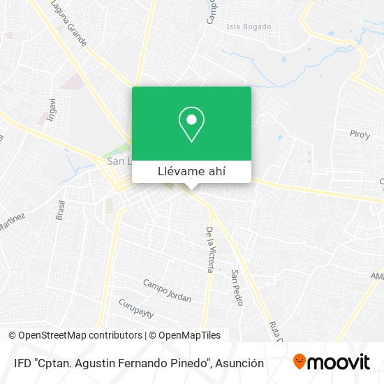 Mapa de IFD "Cptan. Agustin Fernando Pinedo"
