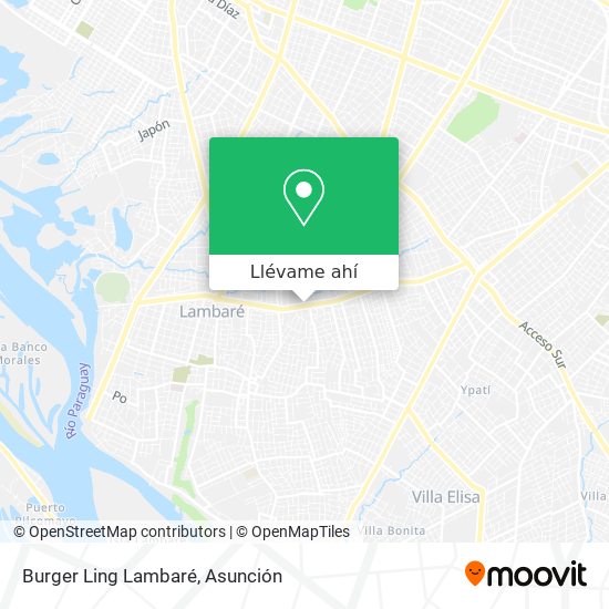 Mapa de Burger Ling Lambaré