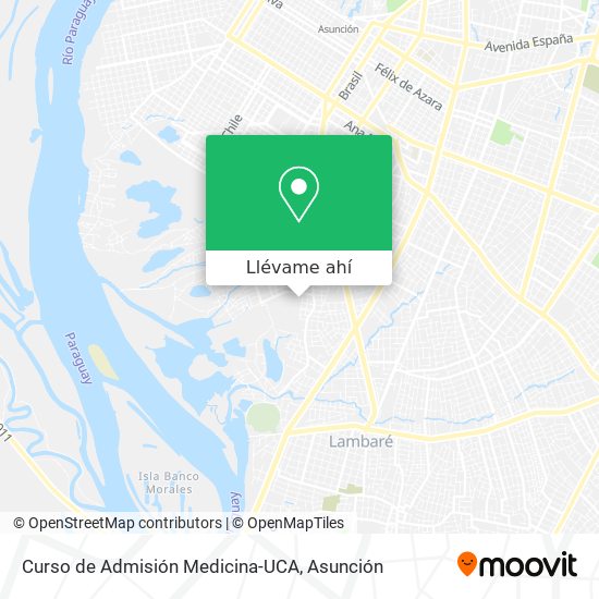 Mapa de Curso de Admisión Medicina-UCA