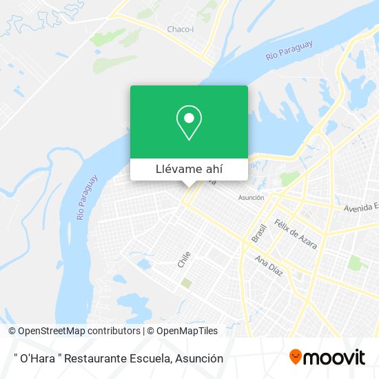 Mapa de " O'Hara " Restaurante Escuela