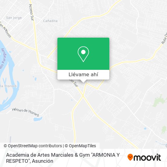 Mapa de Academia de Artes Marciales & Gym "ARMONIA Y RESPETO"
