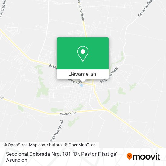 Mapa de Seccional Colorada Nro. 181 "Dr. Pastor Filartiga"