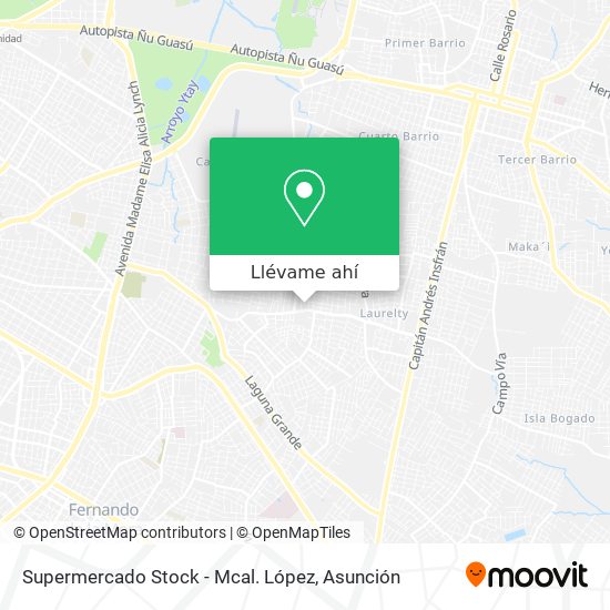 Mapa de Supermercado Stock - Mcal. López