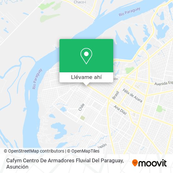 Mapa de Cafym Centro De Armadores Fluvial Del Paraguay