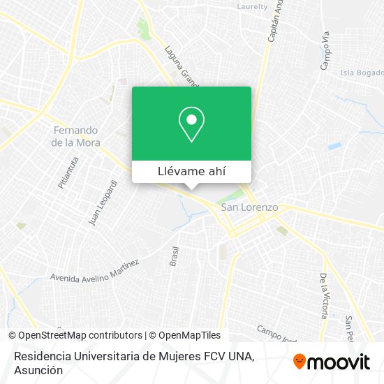 Mapa de Residencia Universitaria de Mujeres FCV UNA