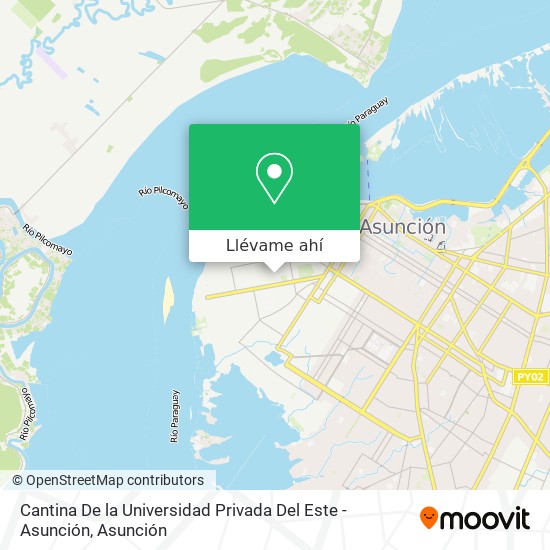Mapa de Cantina De la Universidad Privada Del Este - Asunción