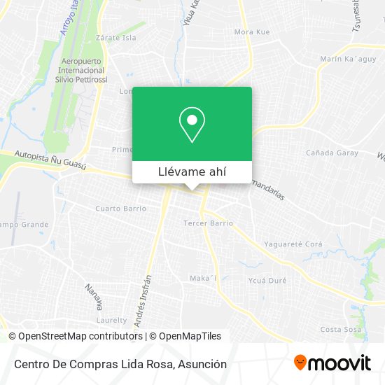 Mapa de Centro De Compras Lida Rosa
