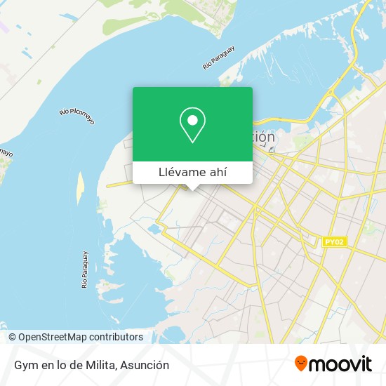 Mapa de Gym en lo de Milita