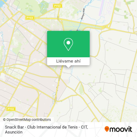 Mapa de Snack Bar - Club Internacional de Tenis - CIT
