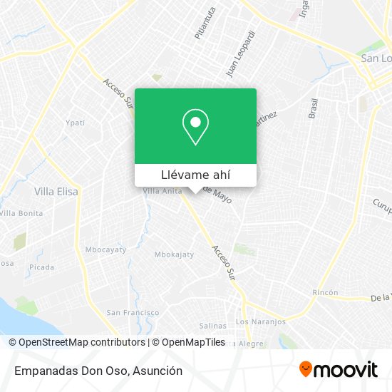Mapa de Empanadas Don Oso
