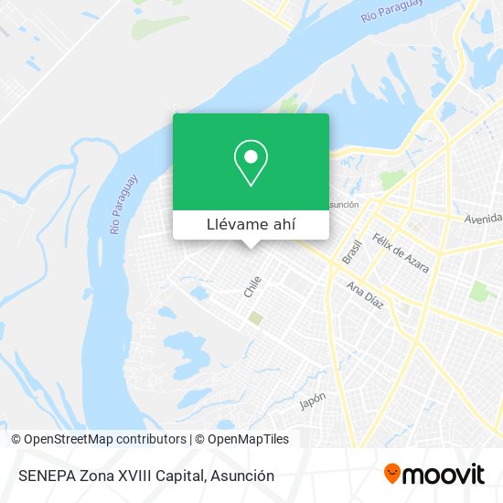 Mapa de SENEPA Zona XVIII Capital