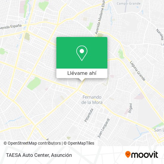 Mapa de TAESA Auto Center