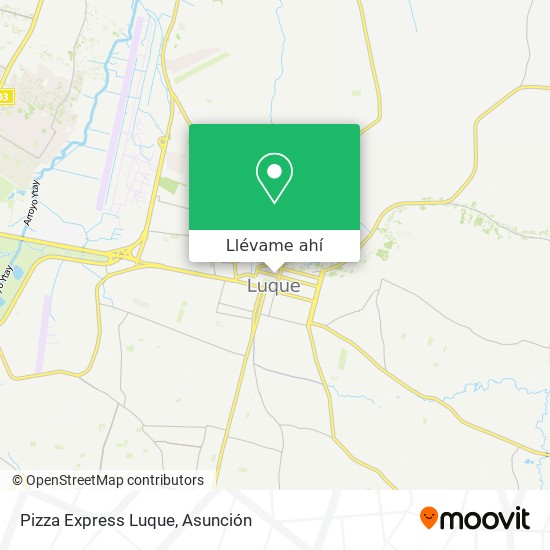 Mapa de Pizza Express Luque